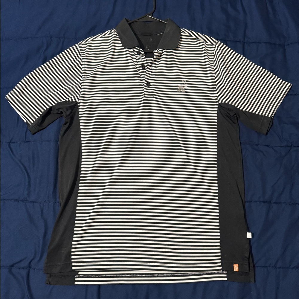Striped Black and White Men's Polo Shirt